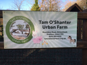Tam O'Shanter Urban Farm sign