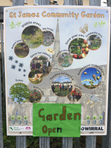 Look out for the St James Community Garden sign on Tollemache Road