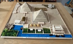 A model of the pyramid site at Gaza