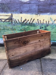 One of the wooden planters made on the Reclaimers course
